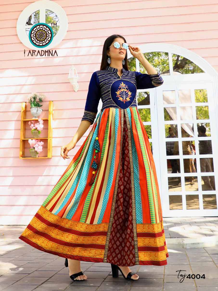 Taj Vol-4 Wholesale Round Printed Kurti Set Taj Vol-4 Wholesale Round Printed Kurti Set